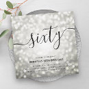 Search for typography 60th birthday invitations Silver