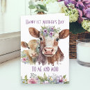 Search for funny animal mothers day cards Cow