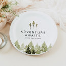Search for pine trees paper plates Rustic baby shower