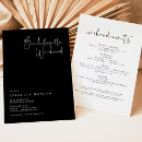 Search for minimalist hen party invitations Black and white