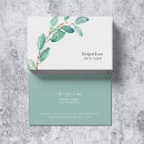 Search for botanical business cards Green and white