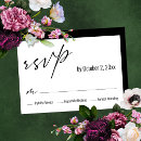 Search for back horizontal rsvp cards Black and white
