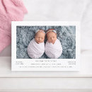 Search for twin birth announcement cards Baby girl