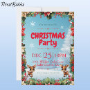 Search for reindeer seasonal invitations Blue