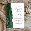 Search for rounded emerald green and gold wedding invitations Modern