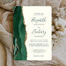 Search for rounded emerald green and gold wedding invitations Modern