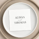 Search for minimalist wedding napkins Chic