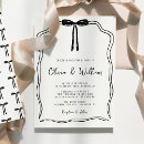 Search for white bow invitations Unique