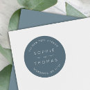 Search for slate blue wedding stickers Minimalist