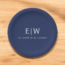 Search for monogram paper plates Elegant