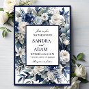 Search for ivory silver wedding invitations Floral