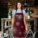 Search for typography text aprons Red