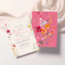 Search for black hot pink bridal shower invitations Watercolor