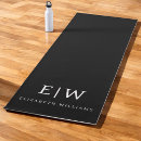Search for black and white yoga mats Initials