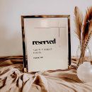 Search for reserved tabletop signs Elegant