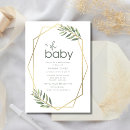 Search for greenery oh baby shower invitations Gold
