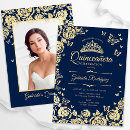 Search for blue butterfly quinceanera invitations Princess tiara crown
