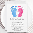 Search for feet gender reveal invitations He or she
