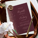 Search for rose gold and burgundy invitations Modern