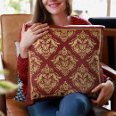 Search for gold damask cushions Red