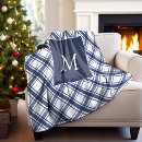 Search for blue and white check gingham blankets Buffalo plaid