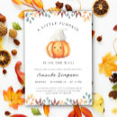 Search for little pumpkin on the way baby shower invitations Autumn