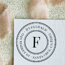 Search for classic monogram return address rubber stamps Initial