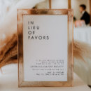 Search for in lieu of favours wedding signs Black and white