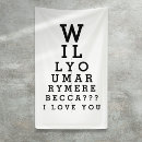 Search for will you marry me banners I love you