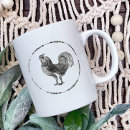 Search for black and white rooster mugs Vintage
