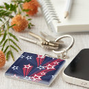 Search for white blue star key rings 4th of july