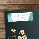Search for aqua return address labels Calligraphy