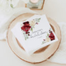Search for burgundy wedding napkins Autumn