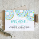 Search for blue doughnut invitations Baby sprinkle