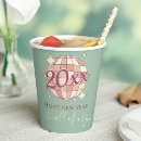 Search for happy new year paper cups Retro