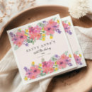 Search for purple floral napkins Pink