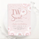 Search for baby girl second birthday invitations Two sweet