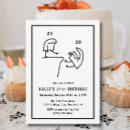 Search for funny 21st birthday invitations Black and white