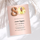 Search for 80 year old woman birthday invitations Pink