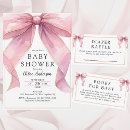 Search for classy baby shower invitations Coquette bow