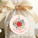 Search for christmas favour tags Poinsettia