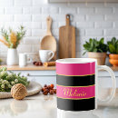 Search for pink and black striped mugs Chic