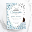 Search for blue and silver baby birthday invitations For her