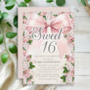 Search for sweet 16 invitations Pink bow