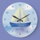 Search for nautical nursery clocks Boat