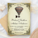 Search for hot air balloon wedding invitations Retro