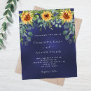 Search for navy blue and yellow sunflower invitations Fall