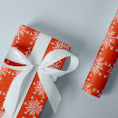 Search for red snowflakes wrapping paper Winter