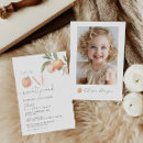 Search for one sweet peach invitations Fruit