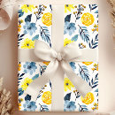 Search for navy blue and yellow wrapping paper Elegant